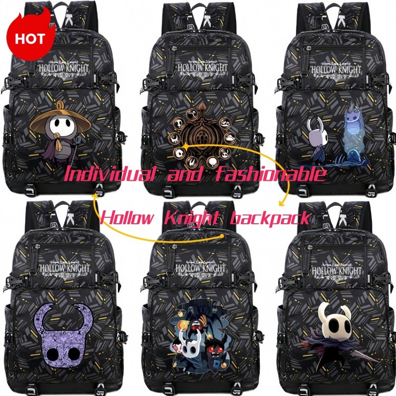 School Backpack Teen - Рюкзак Hollow Knight, аниме, мультяшная личность,