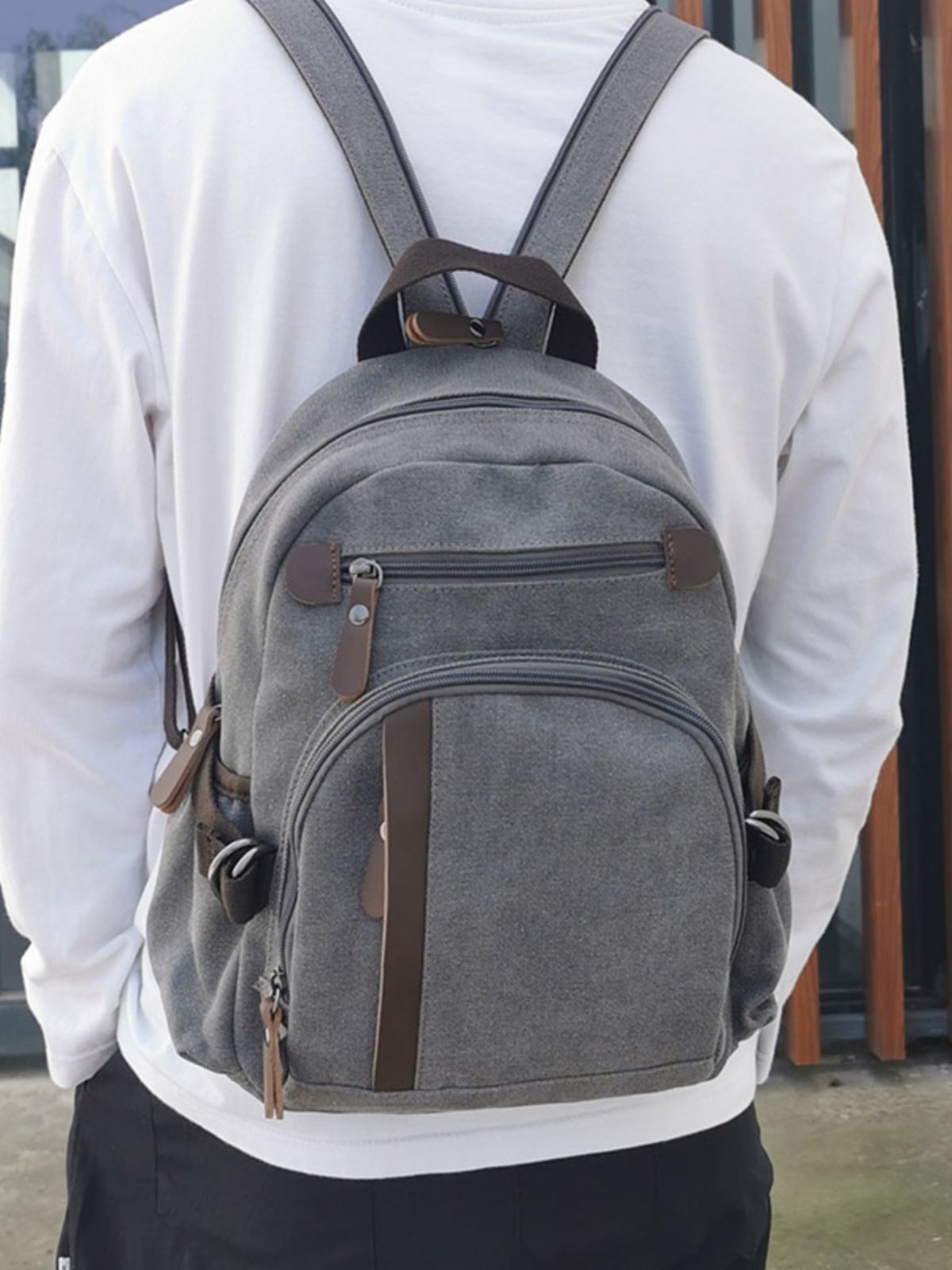 Canvas Backpack Casual - Маленький холщовый рюкзак, мужская спортивная многофункциональная