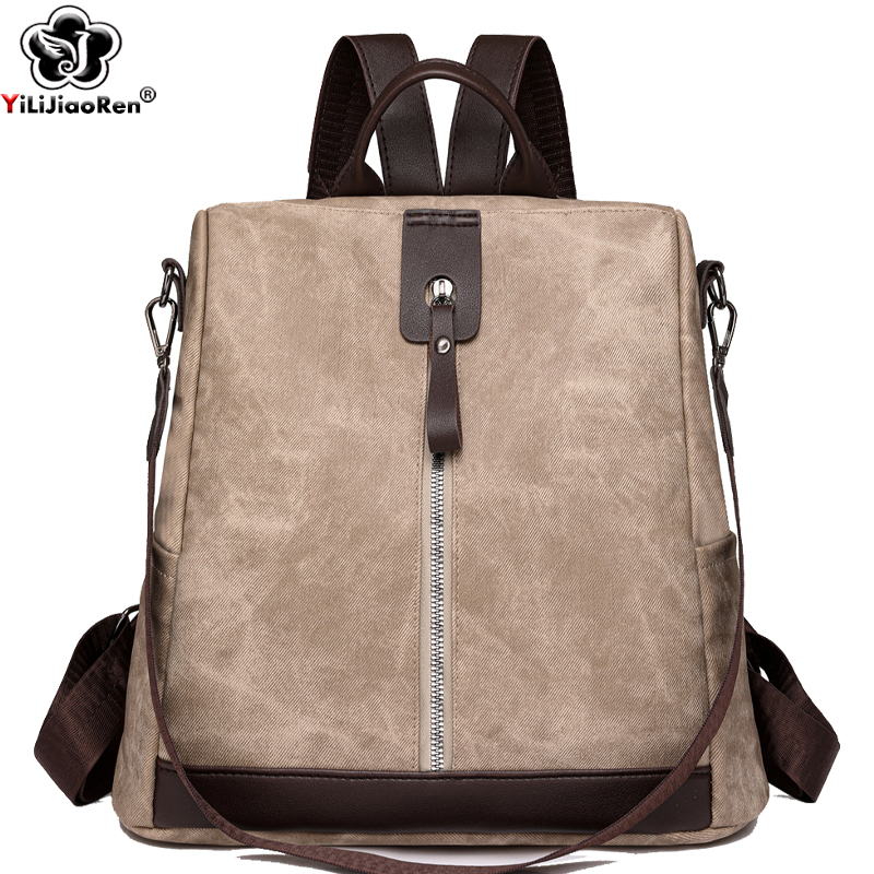 Travel Backpack Anti Theft - Модный противоугонный рюкзак, женский кожаный рюкзак